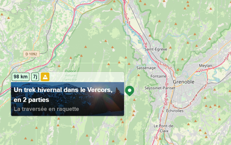 Exploration des treks d'autres utilisateurs